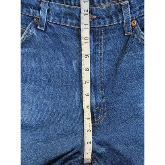 Vintage Levi's 505 Orange Tab Jeans Men's 36x32 Dark Indigo Denim USA Made 70s